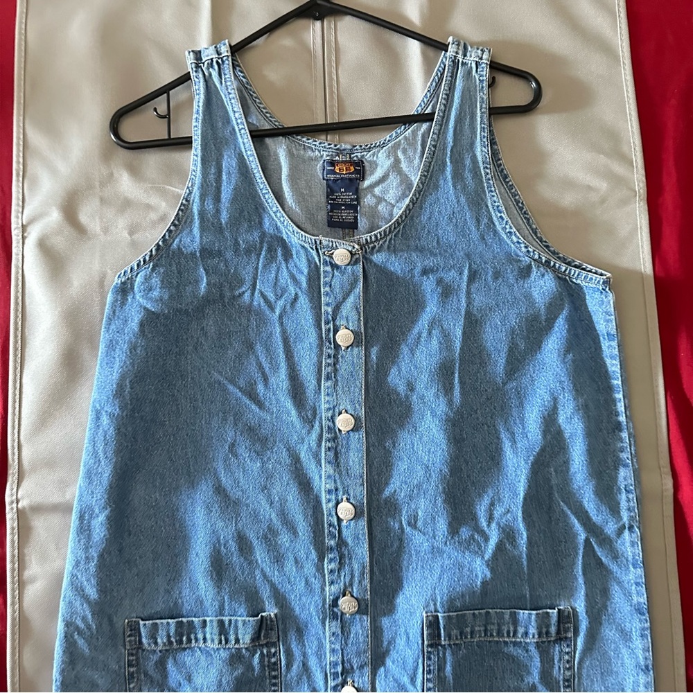 Route 66 vintage Y2K denim jumper dress in Medium